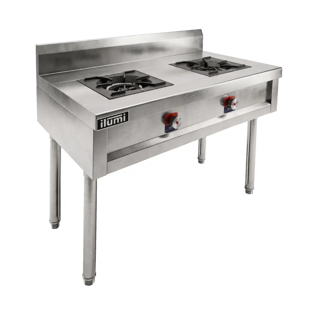 Cocina Industrial Ilumi IND-200 con 2 Hornillas
