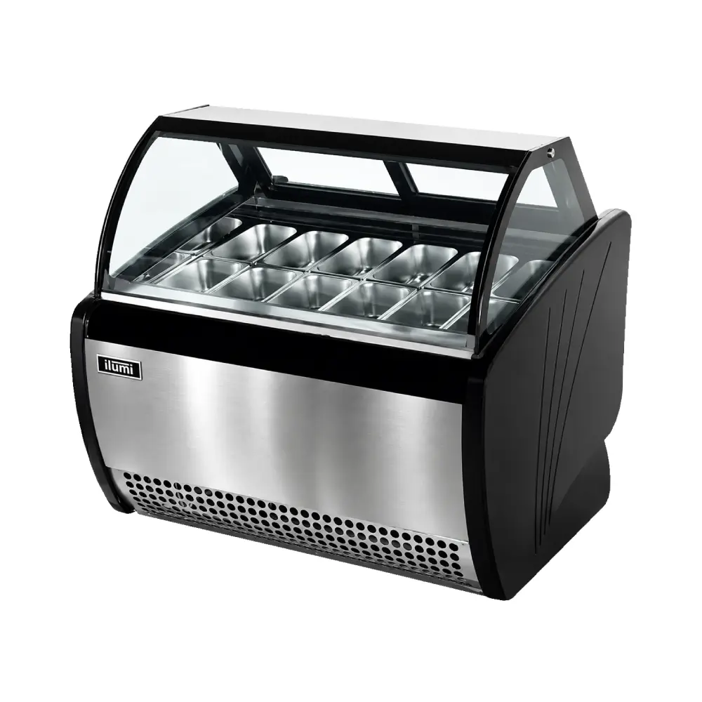 Congelador Heladero Ilumi ICL-1200 con 12 Pozas
