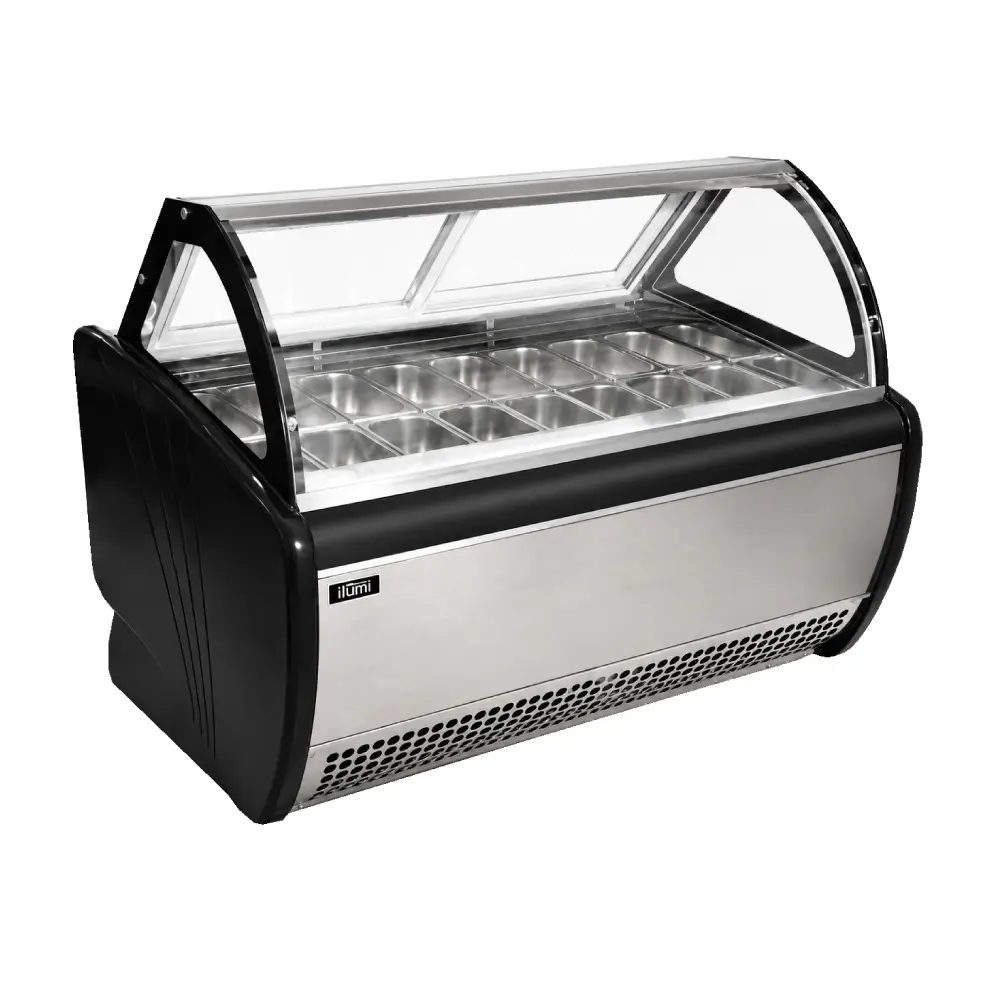 Congelador Heladero Ilumi ICL-1600SQ con 16 Pozas