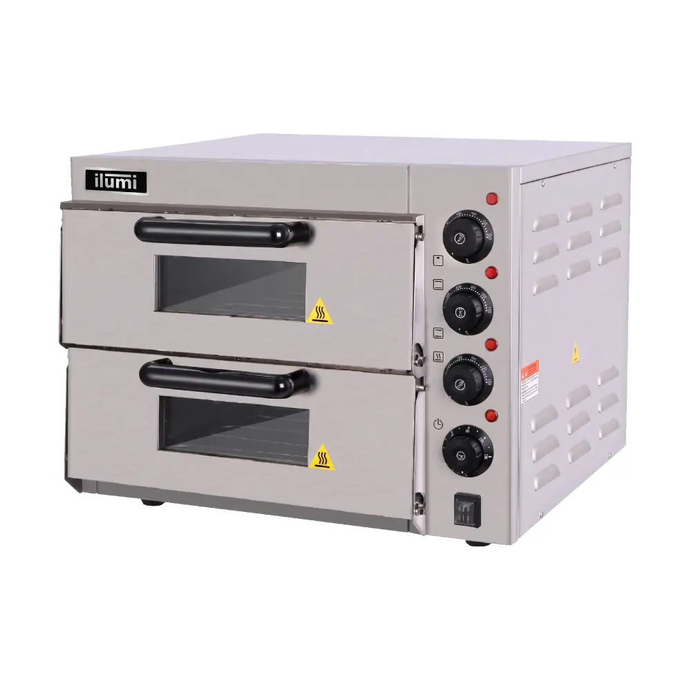 Horno Pizzero Eléctrico Ilumi HPE-302 de 2 Compartimentos