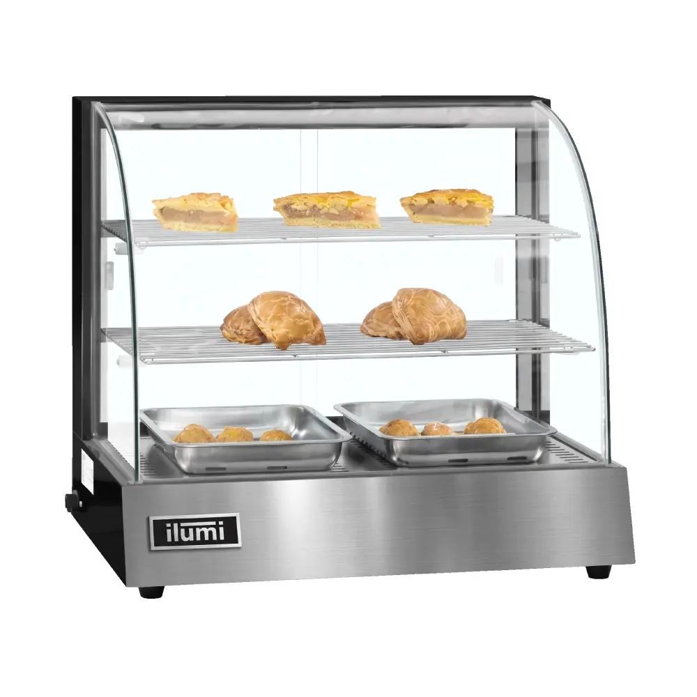 Vitrina Caliente Ilumi VCM-66 de 2 Bandejas
